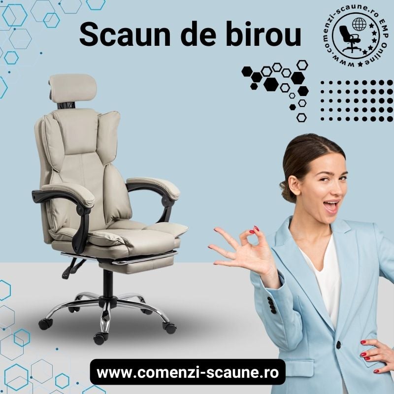 Scaune de birou design modern OFF 4151 Gri interior